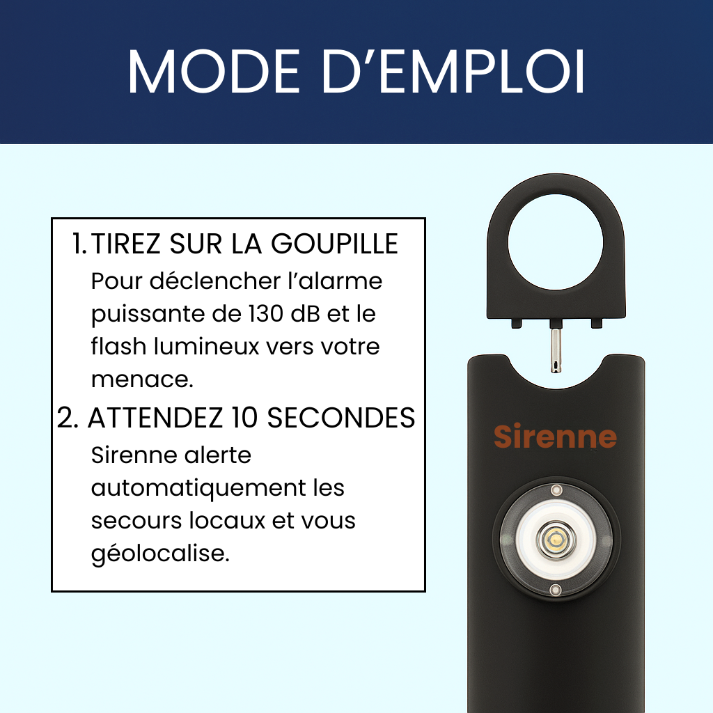 Sirenne - Alarme de sécurité personnelle
